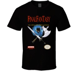 Final Fantasy Nes Video Game Cover T Shirt Final Fantasy Nes Video Game Cover T Shirt