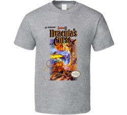 Castlevania Dracula’s Curse Nes Video Game Cover T Shirt Castlevania Dracula’s Curse Nes Video Game Cover T Shirt