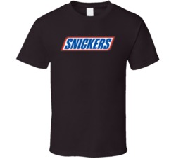 Snickers Chocolate Bar Snack Junk Food Fan T Shirt Snickers Chocolate Bar Snack Junk Food Fan T Shirt