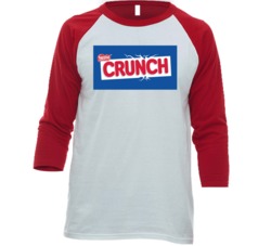 Crunch Chocolate Bar Snack Junk Food Fan Baseball Raglan T Shirt Crunch Chocolate Bar Snack Junk Food Fan Baseball Raglan T Shirt