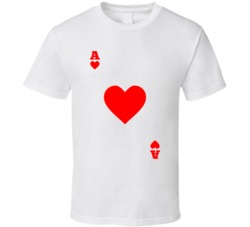 Ace Hearts Playing Card Halloween Costume Funny Cool T Shirt Ace Hearts Playing Card Halloween Costume Funny Cool T Shirt