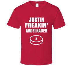 Justin Freakin Abdelkader Detroit Hockey Sports Fan T Shirt Justin Freakin Abdelkader Detroit Hockey Sports Fan T Shirt