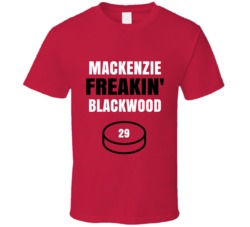 Mackenzie Freakin Blackwood New Jersey Hockey Sports Fan T Shirt Mackenzie Freakin Blackwood New Jersey Hockey Sports Fan T Shirt