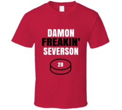 Damon Freakin Severson New Jersey Hockey Sports Fan T Shirt Damon Freakin Severson New Jersey Hockey Sports Fan T Shirt