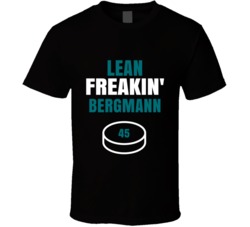 Lean Freakin Bergmann San Jose Hockey Sports Fan T Shirt