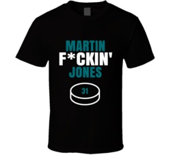 Martin Fckin Jones San Jose Hockey Sports Fan T Shirt