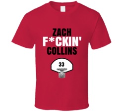 Zach Fckin Collins Portland Basketball Sports Fan T Shirt Zach Fckin Collins Portland Basketball Sports Fan T Shirt