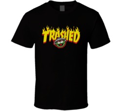 Trashed Funny Thrasher Oscar The Grouch Sesame Street Parody T Shirt Trashed Funny Thrasher Oscar The Grouch Sesame Street Parody T Shirt