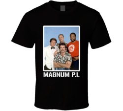 Magnum Pi Cast Photo Tv Show 80s T Shirt Magnum Pi Cast Photo Tv Show 80s T Shirt