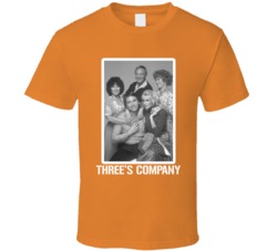Three's Company 70s Tv Show Cast T Shirt Three's Company 70s Tv Show Cast T Shirt
