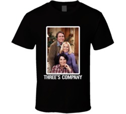 Three's Company Cast Photo Tv Show 70s T Shirt Three's Company Cast Photo Tv Show 70s T Shirt