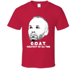 Andres Iniesta Greatest Of All Time Goat Soccer Futbol  Spain Fan T Sh