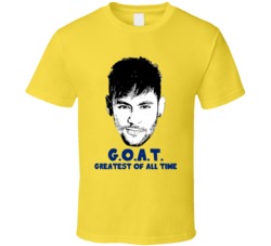Neymar Greatest Of All Time Goat Soccer Futbol Brazil Fan Cool T Shirt