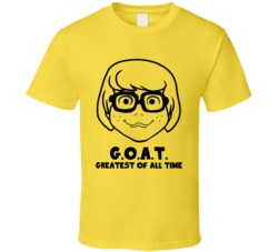 Velma Scooby Doo Greatest Of All Time Goat Cartoon Fan T Shirt Velma Scooby Doo Greatest Of All Time Goat Cartoon Fan T Shirt