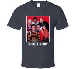 Mork & Mindy Tv Show Robin Williams Cast Photo T Shirt Mork & Mindy Tv Show Robin Williams Cast Photo T Shirt