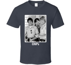 Chips Tv Show Cast Photo T Shirt Chips Tv Show Cast Photo T Shirt