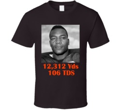 Jim Brown Cleveland Rushing Stats Football T Shirt Jim Brown Cleveland Rushing Stats Football T Shirt