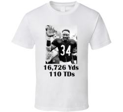Walter Payton Chicago Football Rushing Stats Fan T Shirt Walter Payton Chicago Football Rushing Stats Fan T Shirt