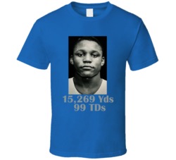 Barry Sanders Detroit Rushing Stats Football T Shirt Barry Sanders Detroit Rushing Stats Football T Shirt