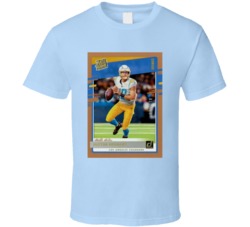 Justin Herbert Rookie Card Los Angeles Football T Shirt Justin Herbert Rookie Card Los Angeles Football T Shirt