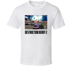 Destruction Derby 2 Old Computer Game Fan T Shirt Destruction Derby 2 Old Computer Game Fan T Shirt