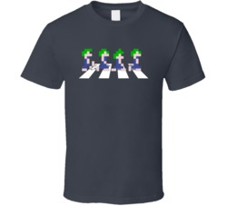Lemmings Computer Video Game Abbey Road Parody T Shirt Lemmings Computer Video Game Abbey Road Parody T Shirt