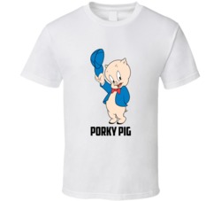 Porky Pig Cartoon Character Cool Fan T Shirt Porky Pig Cartoon Character Cool Fan T Shirt