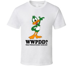 What Would Plucky Duck Do Wwjd Cartoon Character Fan T Shirt What Would Plucky Duck Do Wwjd Cartoon Character Fan T Shirt