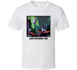 Earthworm Jim Video Game Classic Retro Fan T Shirt