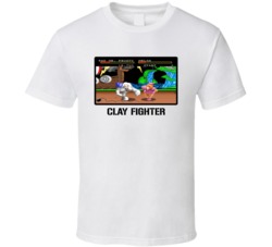 Clay Fighter Video Game Classic Retro Fan T Shirt Clay Fighter Video Game Classic Retro Fan T Shirt