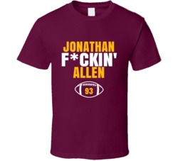 Jonathan Fckin Allen Football Sports Star Fan T Shirt Jonathan Fckin Allen Football Sports Star Fan T Shirt