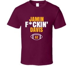 Jamin Fckin Davis Football Sports Star Fan T Shirt Jamin Fckin Davis Football Sports Star Fan T Shirt