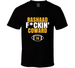 Rashaad Fckin Coward Football Sports Star Fan T Shirt Rashaad Fckin Coward Football Sports Star Fan T Shirt
