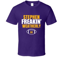 Stephen Freakin Weatherly Football Sports Star Fan T Shirt Stephen Freakin Weatherly Football Sports Star Fan T Shirt
