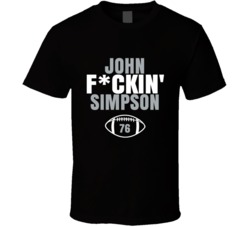 John Fckin Simpson Football Sports Star Fan T Shirt John Fckin Simpson Football Sports Star Fan T Shirt