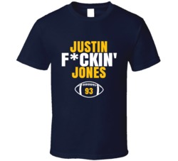 Justin Fckin Jones Football Sports Star Fan T Shirt