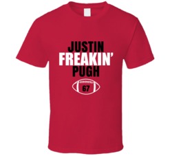 Justin Freakin Pugh Football Sports Star Fan T Shirt Justin Freakin Pugh Football Sports Star Fan T Shirt
