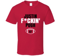 Justin Fckin Pugh Football Sports Star Fan T Shirt Justin Fckin Pugh Football Sports Star Fan T Shirt