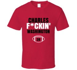 Charles Fckin Washington Football Sports Star Fan T Shirt Charles Fckin Washington Football Sports Star Fan T Shirt