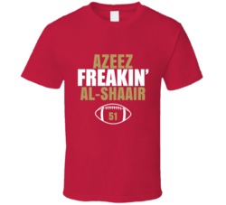 Azeez Freakin Al-shaair Football Sports Star Fan T Shirt Azeez Freakin Al-shaair Football Sports Star Fan T Shirt