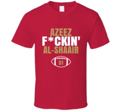 Azeez Fckin Al-shaair Football Sports Star Fan T Shirt Azeez Fckin Al-shaair Football Sports Star Fan T Shirt