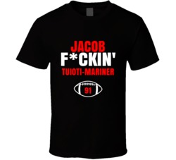 Jacob Fckin Tuioti-mariner Football Sports Star Fan T Shirt Jacob Fckin Tuioti-mariner Football Sports Star Fan T Shirt