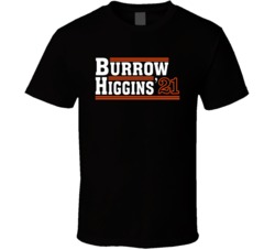 Joe Burrow Higgins Cincinnati Football 21 Fan T Shirt Joe Burrow Higgins Cincinnati Football 21 Fan T Shirt