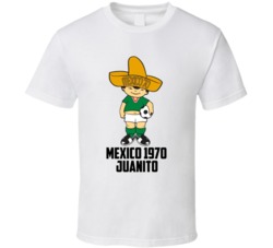 Juanito 1970 Mexico World Cup Soccer Mascot Fan T Shirt Juanito 1970 Mexico World Cup Soccer Mascot Fan T Shirt