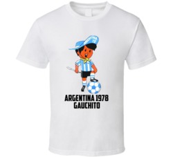 Gauchito 1978 Argentina World Cup Soccer Mascot Fan T Shirt Gauchito 1978 Argentina World Cup Soccer Mascot Fan T Shirt