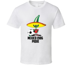 Pique 1986 Mexico World Cup Soccer Mascot Fan T Shirt Pique 1986 Mexico World Cup Soccer Mascot Fan T Shirt