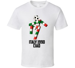 Ciao 1990 Italy World Cup Soccer Mascot Fan T Shirt Ciao 1990 Italy World Cup Soccer Mascot Fan T Shirt