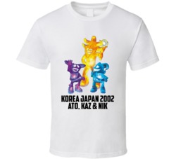 Ato Kaz Nik 2002 Korea Japan World Cup Soccer Mascot Fan T Shirt Ato Kaz Nik 2002 Korea Japan World Cup Soccer Mascot Fan T Shirt