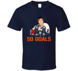 Mike Bossy 50 Goals New York Hockey Fan T Shirt Mike Bossy 50 Goals New York Hockey Fan T Shirt