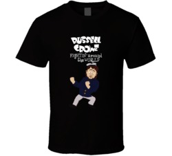 Russell Crowe Fighting Around The World Cartoon Funny T Shirt